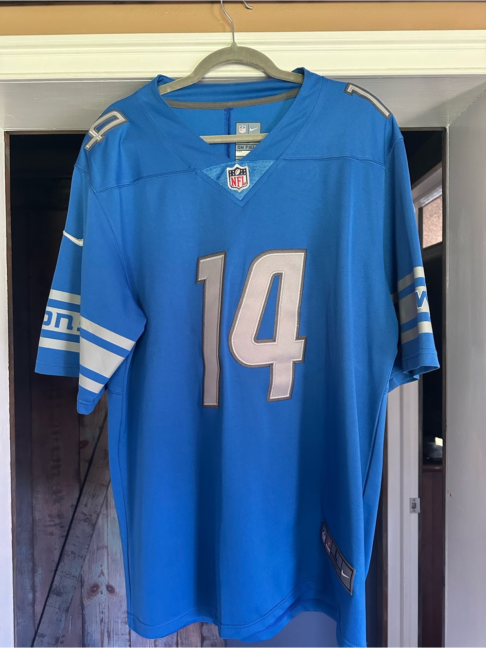NFL Detroit Lions Light Blue, #14 St Brown, Men’s Football Jersey